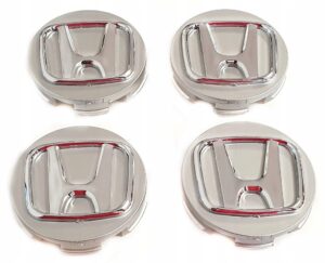 4x Dekielki Honda 69 mm srebrne, zestaw