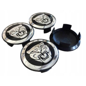 4x Dekielki Jaguar 59 mm czarne, zestaw komplet