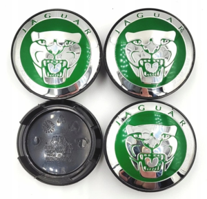 4x Dekielki Jaguar 59 mm zielone, zestaw komplet