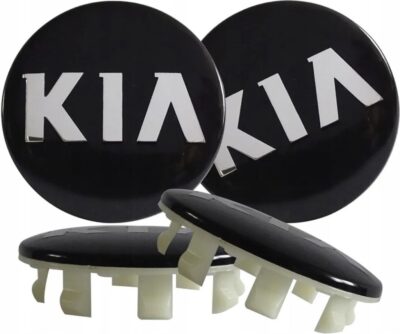 4x Ковпаки Kia 58 mm чорні, комплект