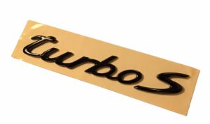 Emblemat Porsche Turbo S Black Edition