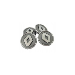 4x Dekielki Renault 57 mm srebrne, zestaw