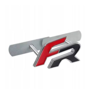 Emblemat Seat FR na grill ze śrubami montażowymi