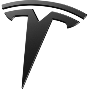 Emblemat Tesla przód czarny 78 mm uniwersalny 1 szt.