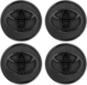 4x Dekielki Toyota 57 mm czarne, zestaw komplet