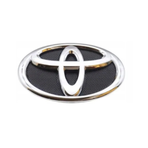 Emblemat Toyota 149 mm chrom z czarnym honeycomb