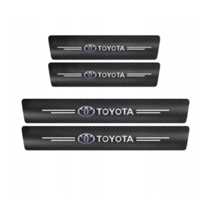 Naklejki na progi Toyota carbon, komplet zestaw